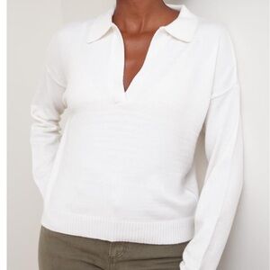 Long sleeve v-neck collar sweater